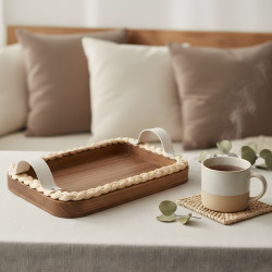 Wooden Tray Set 2 Pcs